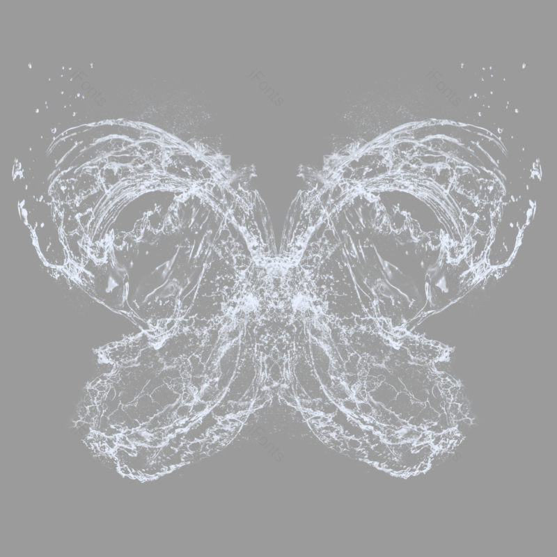 水花图片,蝴蝶元素,透明PNG,喷溅免抠素材